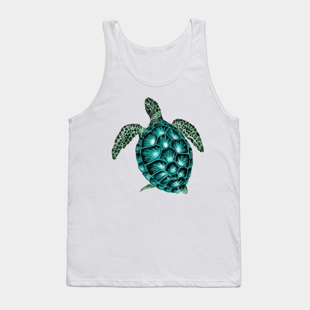 Sea Turtle Tank Top by rachelsfinelines